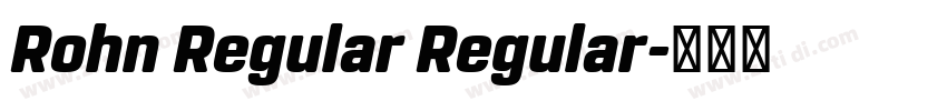 Rohn Regular Regular字体转换